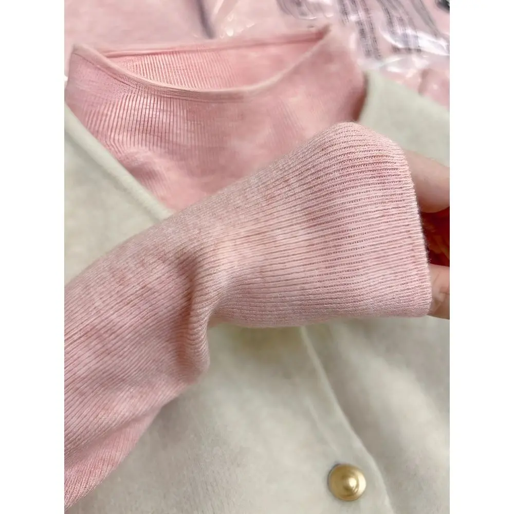 

Pink f High Collar Knitted Sweater Women's Autumn Winter Slim Fit Base irt Commute Sle Pure Color Knitwear Top