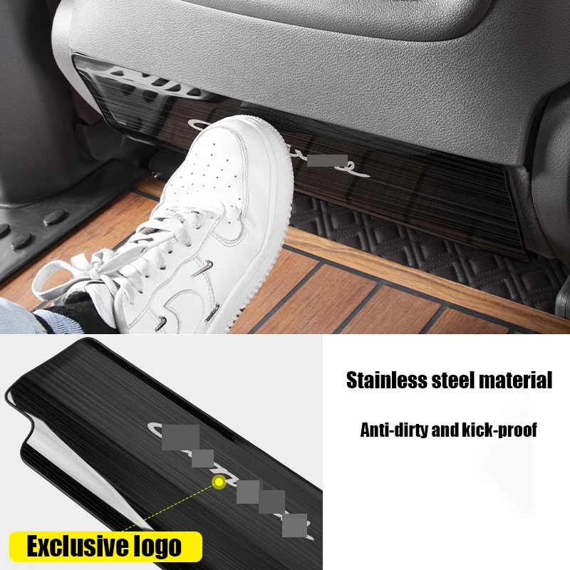 for Kia Carnival Sedona KA4 2021 2022 two-row seat stainless steel anti-dirty protection pad child anti-kick pad