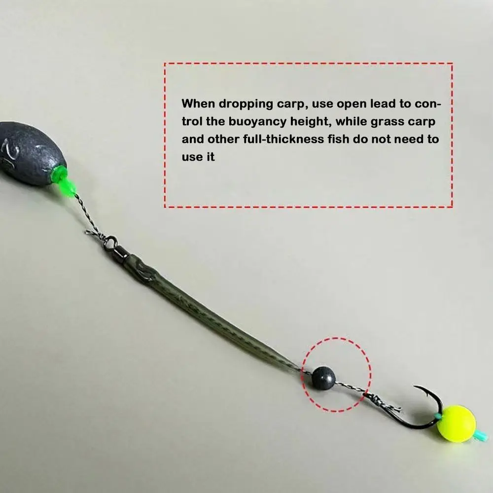 2024 Carp Fishing Accessories Carp Fishing Hook Anti twining Grass Carp Hair Rig Hook Fishing Pipe Anti bottom Fishhook