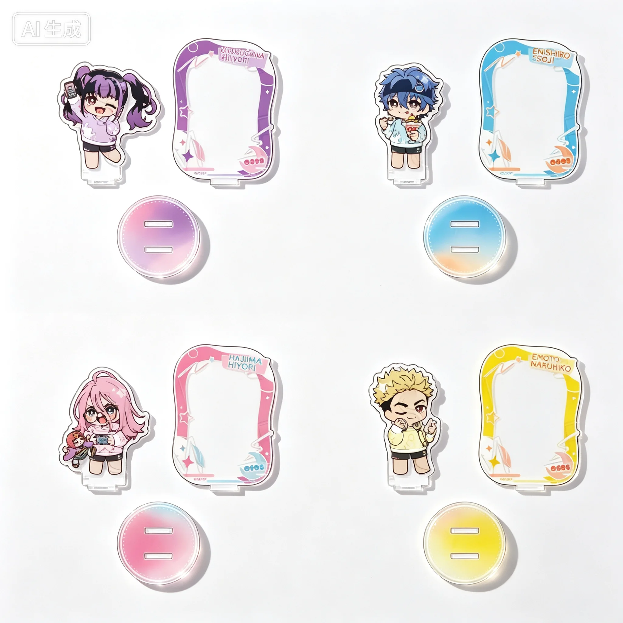 Anime Dead Account Urusugawa Kiyomi Relax Time Ver Q-Style Assembly Acrylic Stand Model Plate Keychains Desk Decor