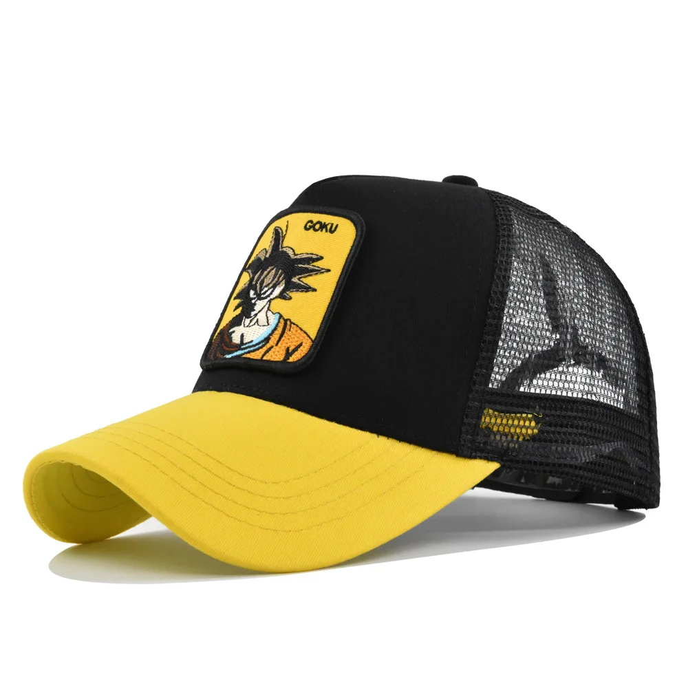 Wysokiej marka jakości czapka z daszkiem mężczyźni kobiety czapka z daszkiem oddychająca bawełna Anime GOKU Snapback Hip Hop lato czapka typu