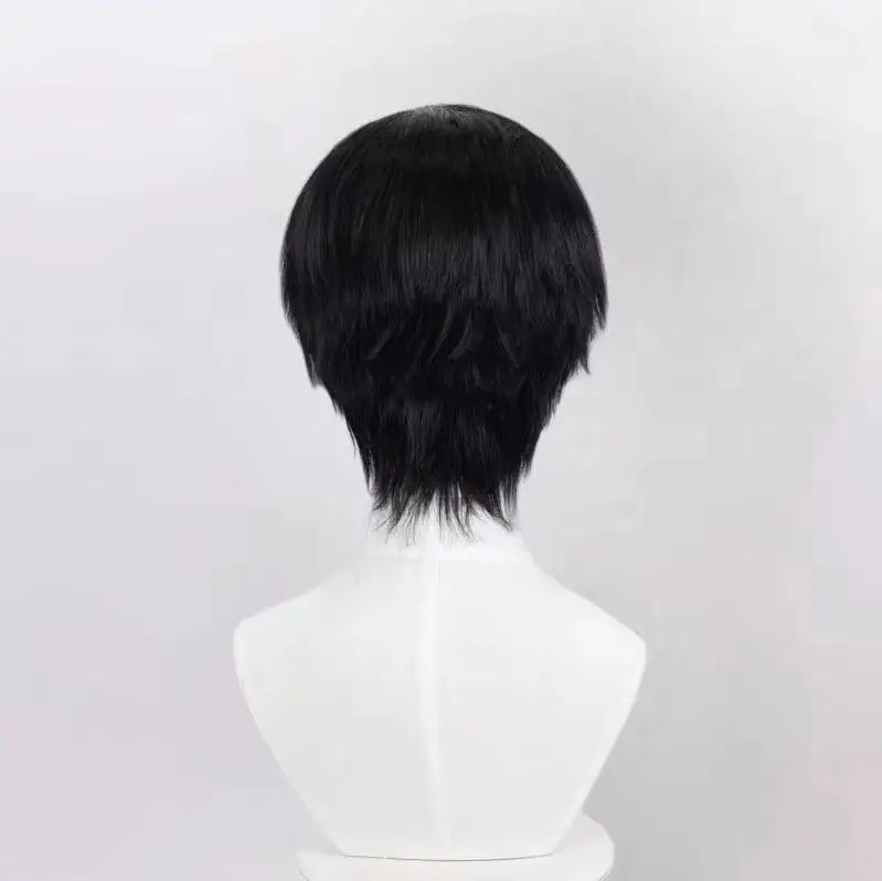 Anime Alien Stage Ivan Cosplay Black Sorrow Cosplay Black Wig Short Black Color Cos Wigs Heat Resistant Hair Wigs Halloween - view 5