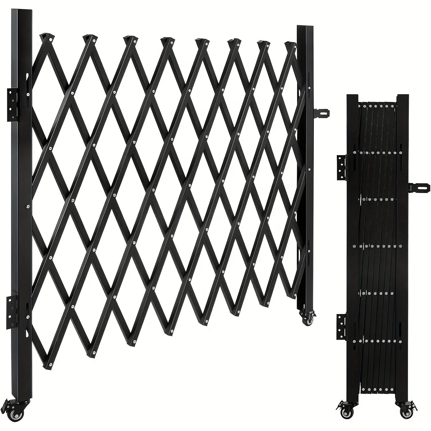 

Retractable Driveway Fence Gate, Dog Gate Outdoor, Portable Accordion Fence Gate, Mobile Barricade Portable Barricade Gate, Used for Indoor And Outdoor