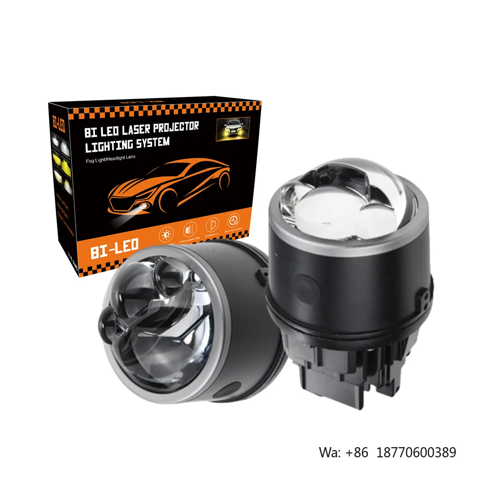New W30-T 120W Led Fog Len Light Three Direct Lights 6000k 4300k 3000k Led Laser Spotlight for Universal Car Toyota Etc