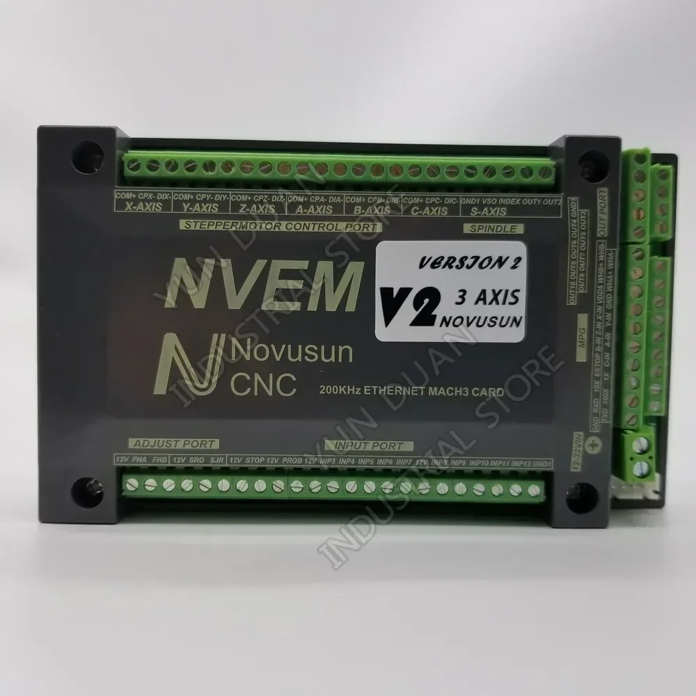 NVEM Mach3 Ethernet CNC Motion Controller Breakout Board Control Card MPG Stepper Servo Motor CNC Router Plasma Flame Cutting