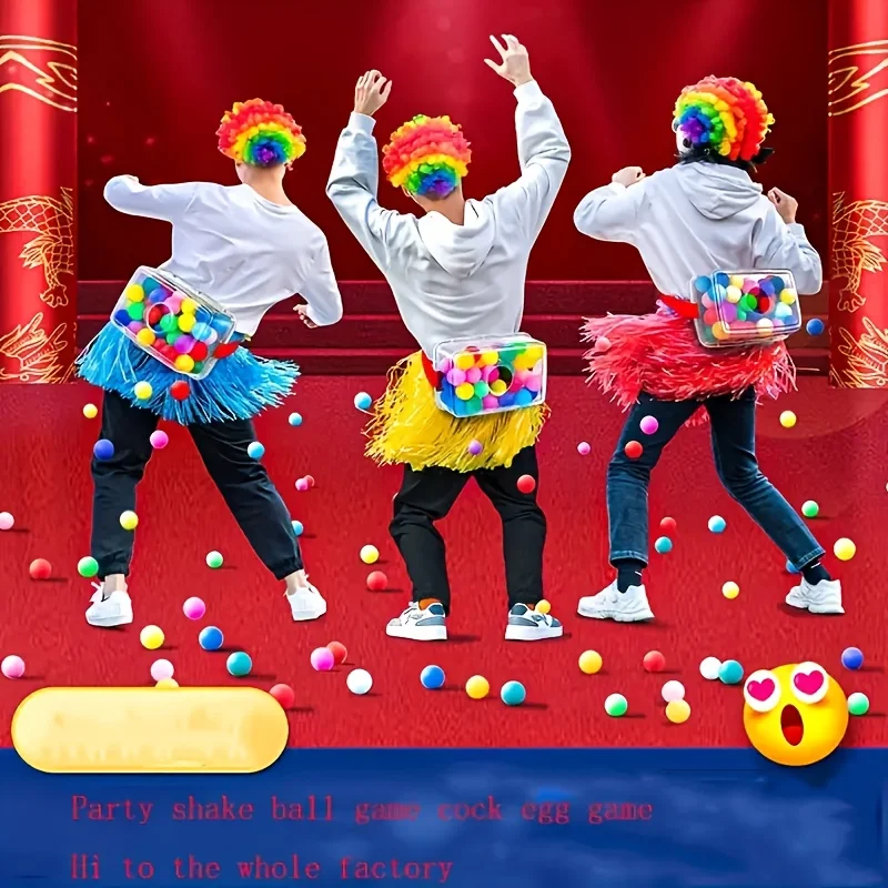 Комплект из 2 забавных игр для семейной вечеринки — 60 пластиковых разноцветных шариков, активный отдых в помещении и на свежем воздухе для свадеб, фестивалей и идеальных подарков