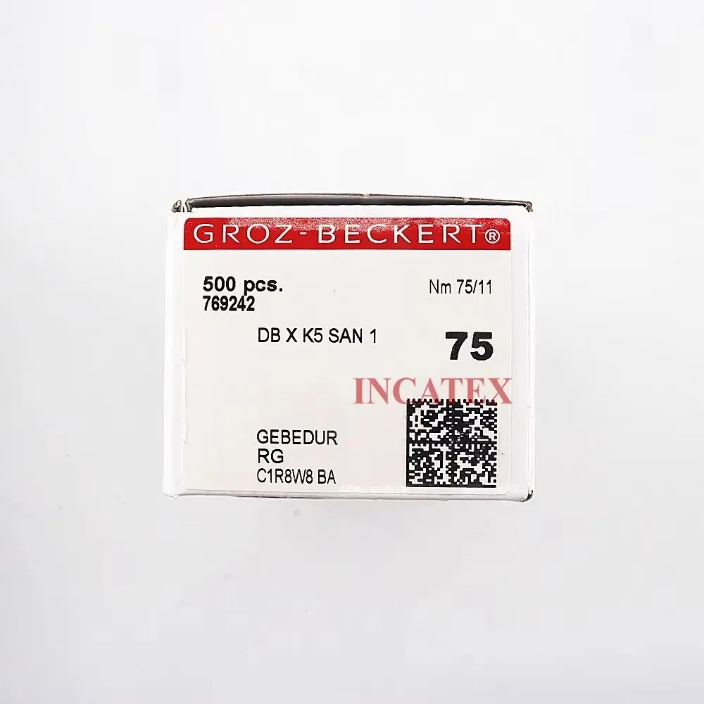

500 шт. Золотая игла для вышивания Groz Beckert RG DB X K5 SAN 1 GEBEDUR Nm 70/10 75/11 80/12 для вышивальной машины Tajima SWF