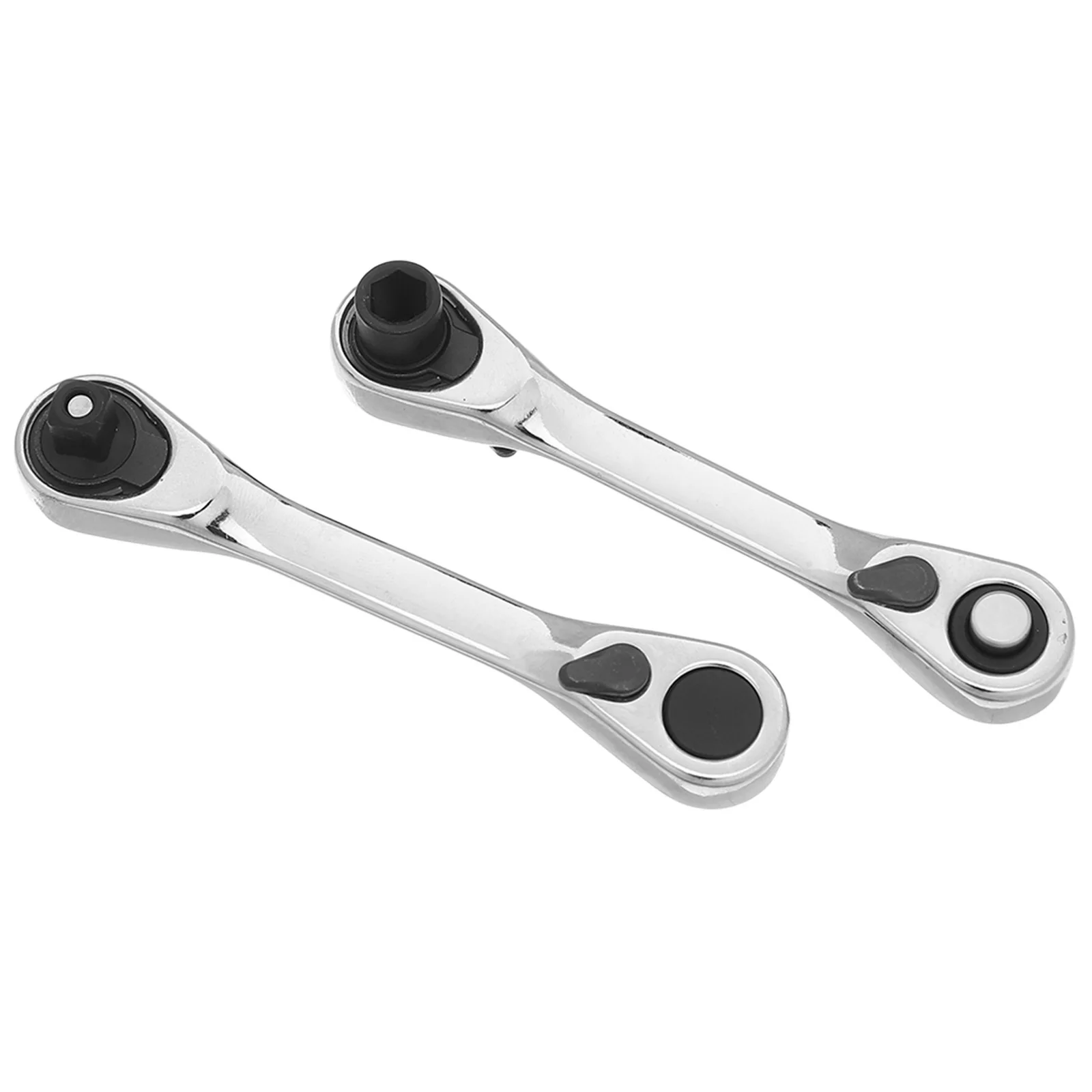 

2Pcs Mini Ratchet Wrench 72-Tooth High Strength Metal Quick Release Dual-Ended Socket Wrench for Tight Spaces Auto DIY Tools