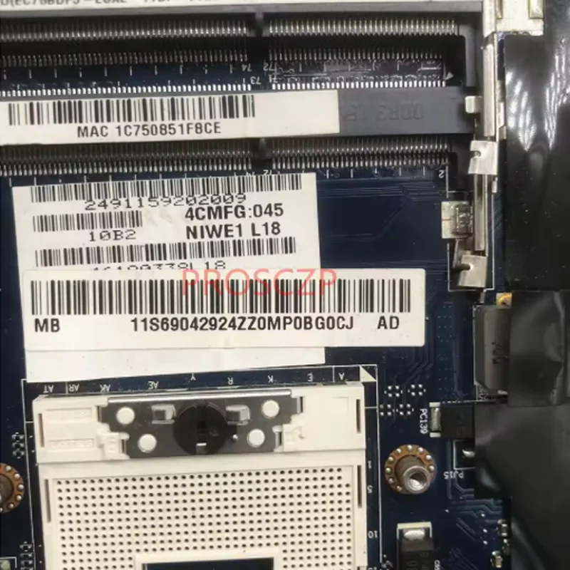 Placa-mãe LA-5751P para Lenovo G460 Z460 11S69042924 com N11M-GE2-S-B1 G310M HM55 100% testada funcionando bem