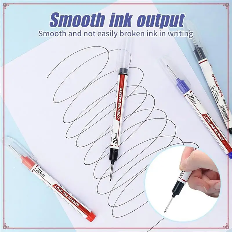 

3 шт. маркеры с длинными головками и глубокими отверстиями, обновленный набор маркеров с длинным наконечником, строительные маркеры, инструменты для маркировки