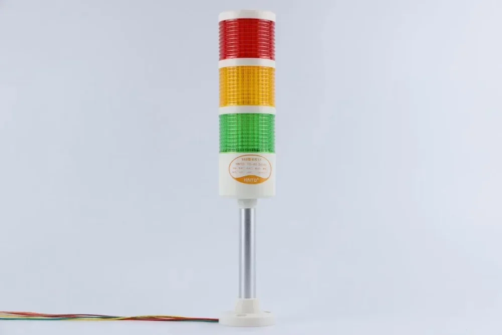 D60 24V OftenBright Industrial Signal Tower Safety Stack Alarm Warning Lamp Multilayer Rod Type With buzzer For CNC Machines
