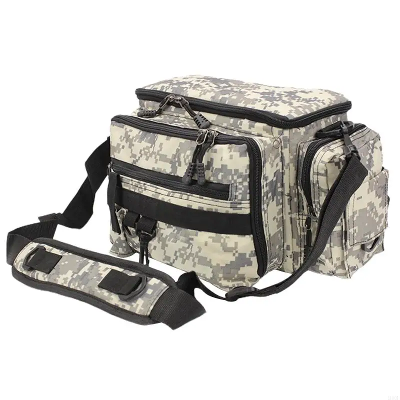 340F Fishing Lure Waist Bag Bag Fishing Tackle Storage Bag Lightweight Sling Fishing Backpack for Hiking Camping