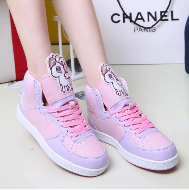 Japanese sweet lolita shoes kawaii girl round head casual high heel sneakers college style comfortable women shoes loli cosplay