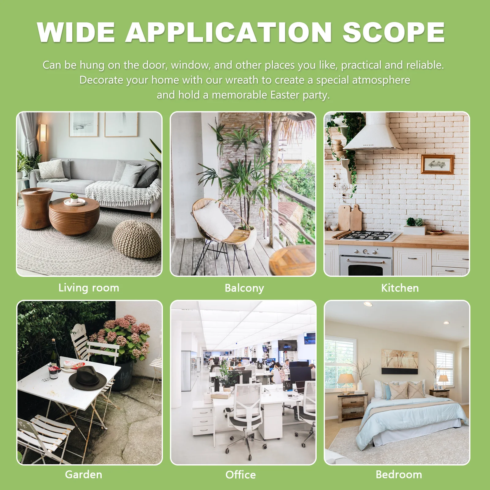 

Artificial Lavender Wreath for Wedding Home Decor Realistic Long-Lasting Door Window Hanging Decor Festive Scene Pendant