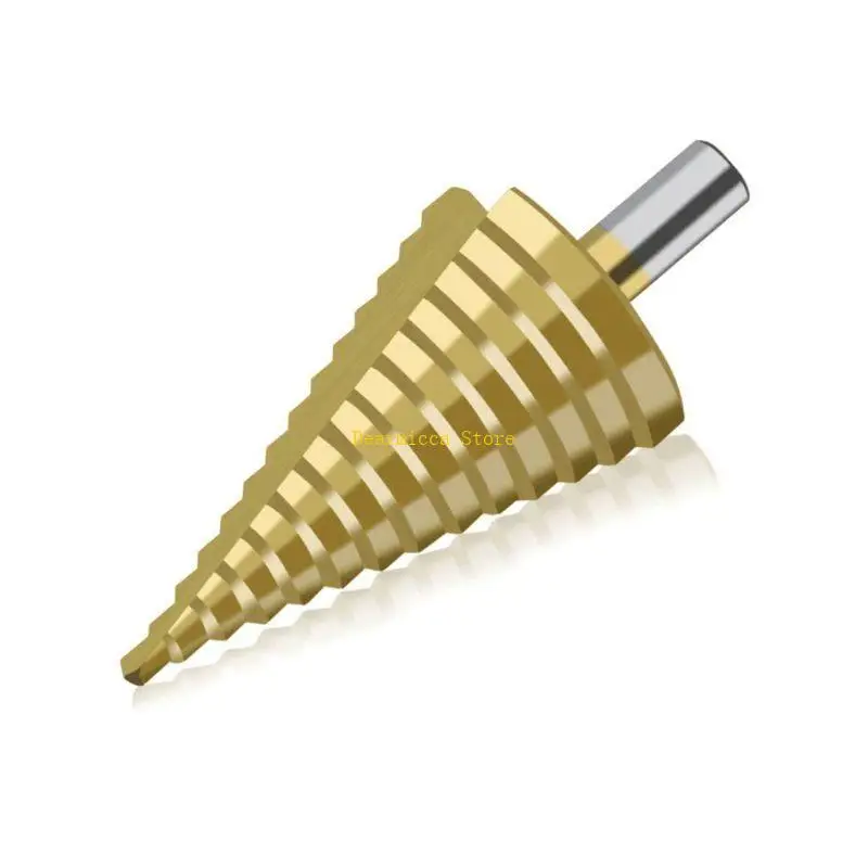

P0UE 4-42mm HSS for Titanium Coated Step Drill Bit Drilling Power Tool for Metal High Speed Steel Hole Cutter