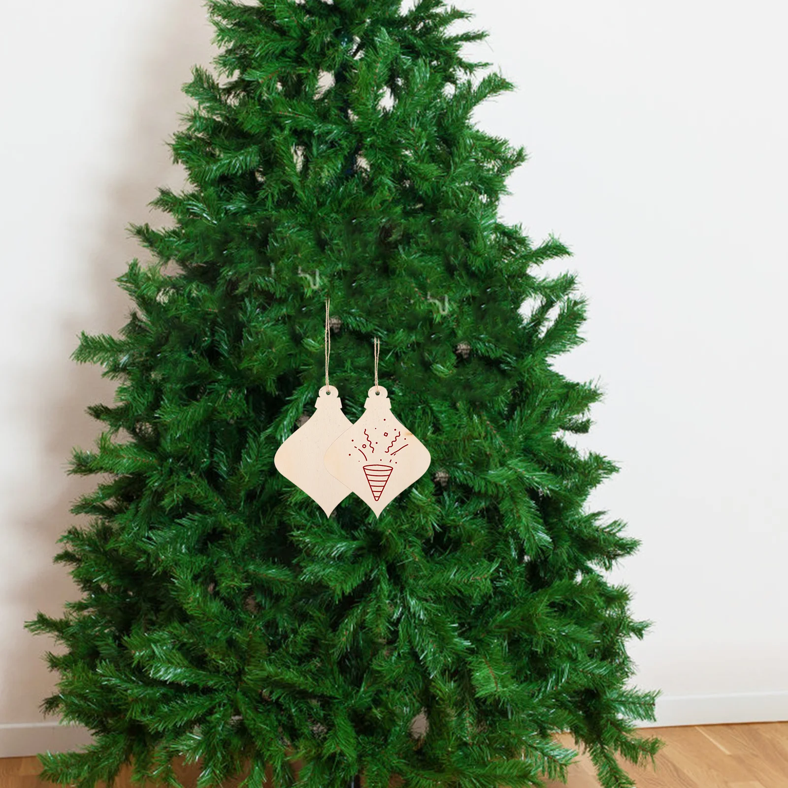 

20pcs Light Bulb Wood Cutouts Unfinished Blank Wooden Slices For Diy Crafts Hanging Ornaments Decorative Tags Wedding Party