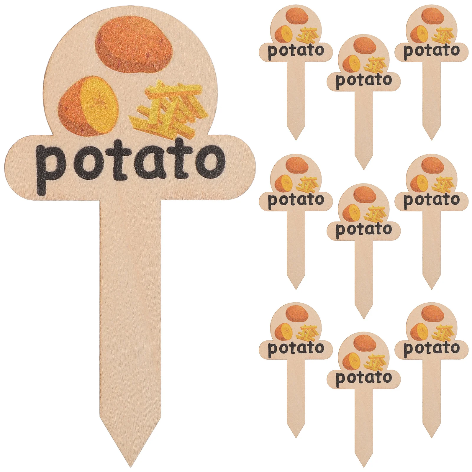 

10Pcs Plant Labels Wooden Garden Markers Natural Material for Outdoor Indoor Plant Signs Succulent Flowers Garden Marker