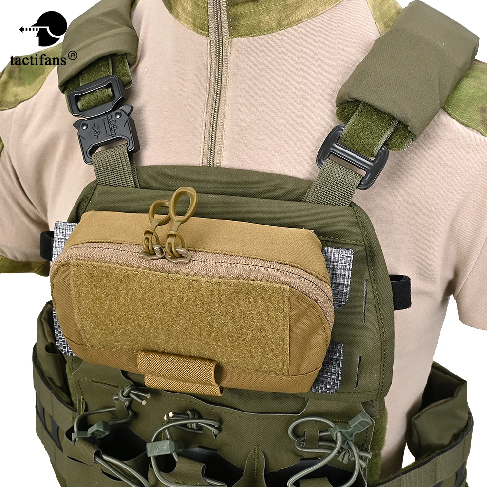 Tactical Adapt Admin Panel Molle Pouch Ridged Tuck Tabs For FCPC V5 FCSK Chest Rig Airsoft Vest TMC Belt Hook Loop Mini EDC Bag