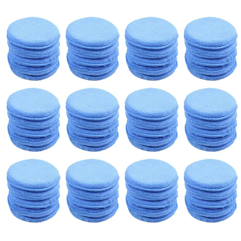 

60X Car Waxing Polish Microfiber Foam Sponge Applicator Cleaning Detailing Pads