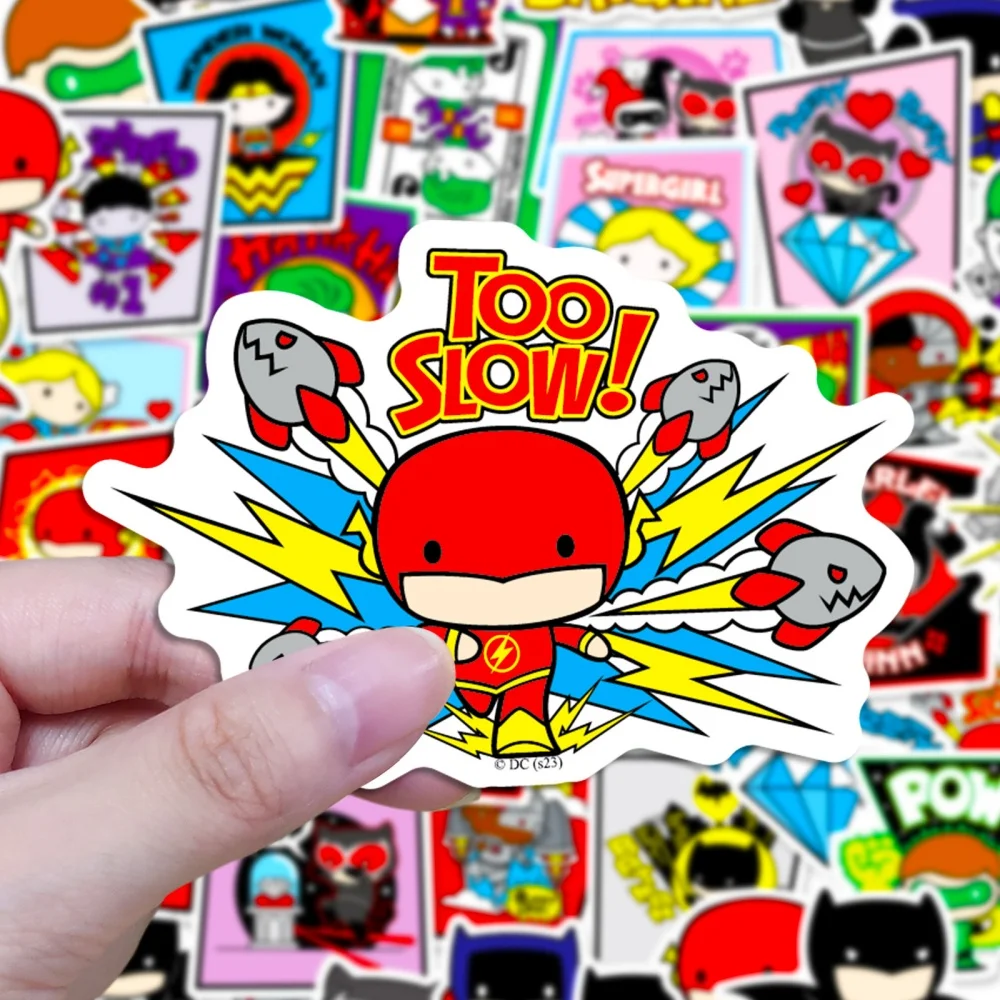500 قطعة من ملصقات الرسوم المتحركة Justice League ملصقات أنيمي لوح التزلج والكمبيوتر المحمول والدراجات النارية والجيتار ملصق فيلم كرتوني لطيف هدايا للفتيات #4