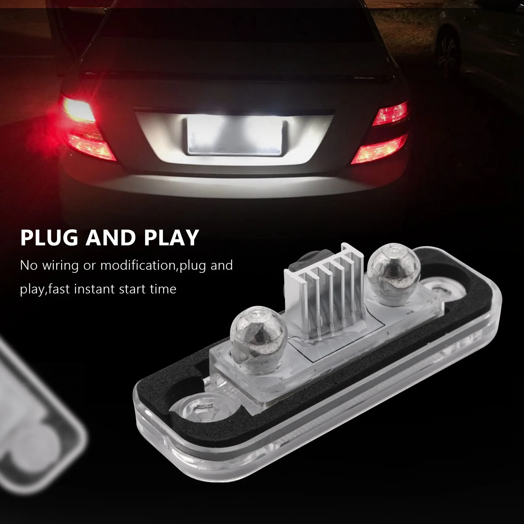 X59A_LED License Plate Light Lamp Free for Benz Mercedes W203 5D W211