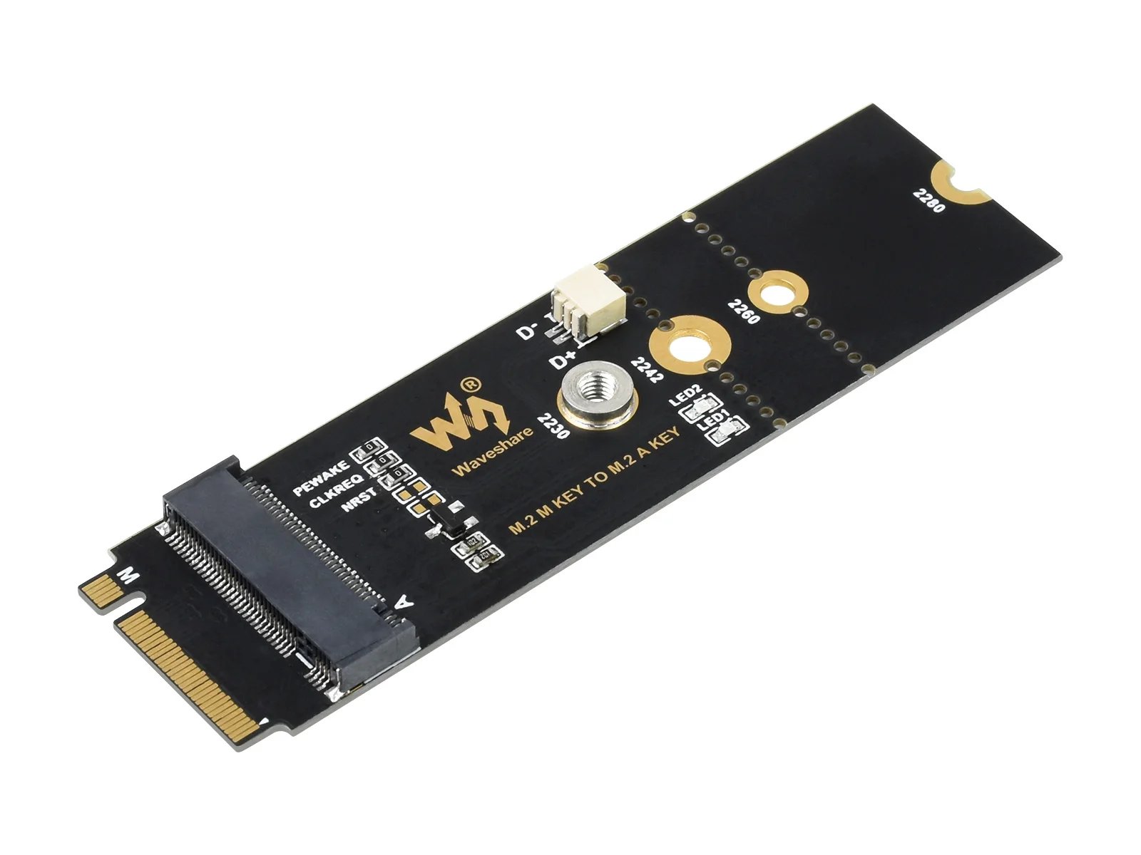 M.2 M KEY To A KEY Adapter, Only Supports Devices With PCIE Channel, USB Bluetooth