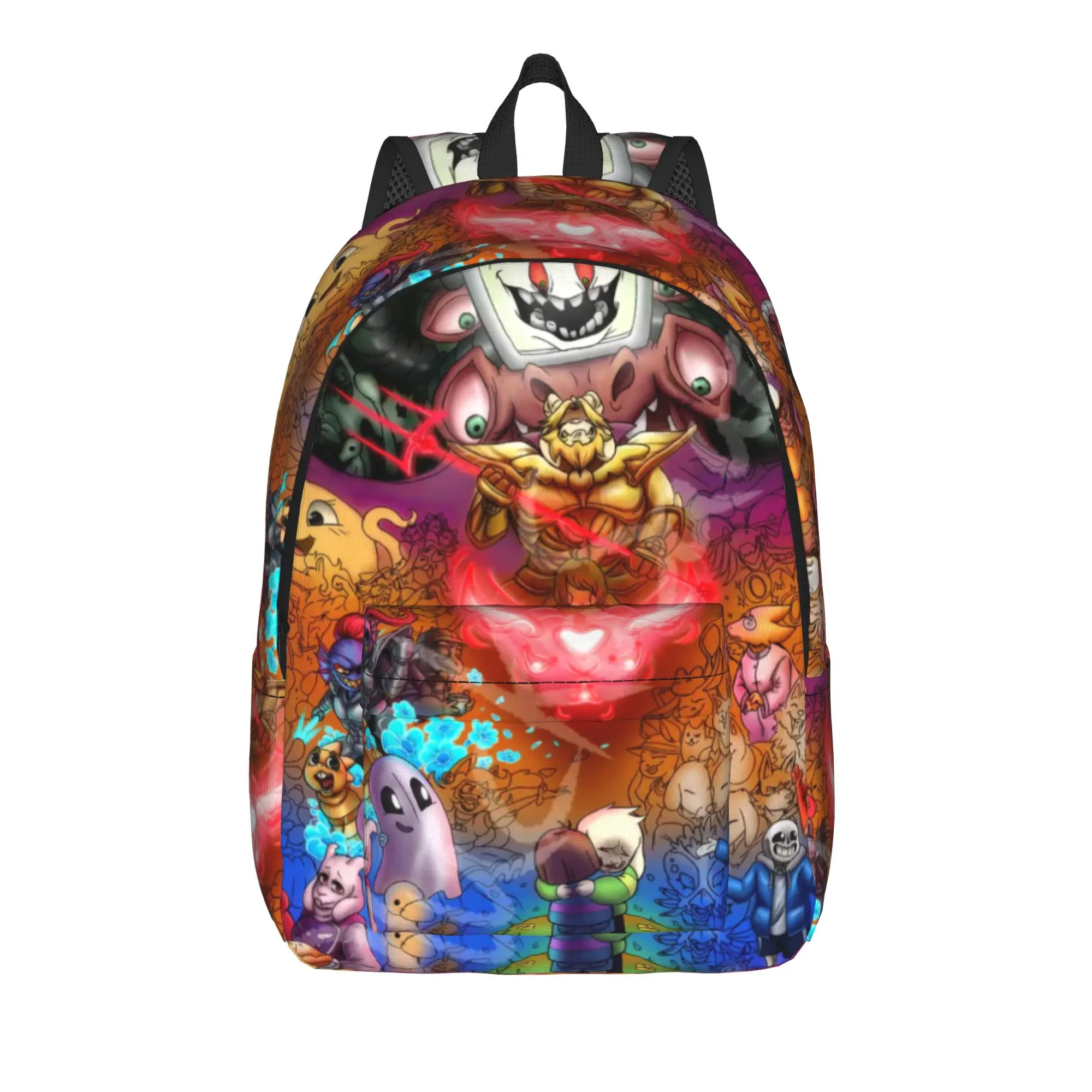 Trendy Popular Undertale Backpack  Women Polyester Trekking Backpacks Big Modern High School Bags Rucksack