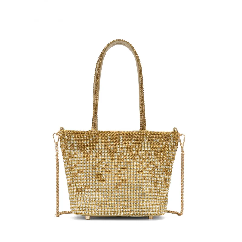 

Ladies Shiny Rhinestone Handbag with Chain Shoulder And Crossbody Strap Fashionable Accessory for Women