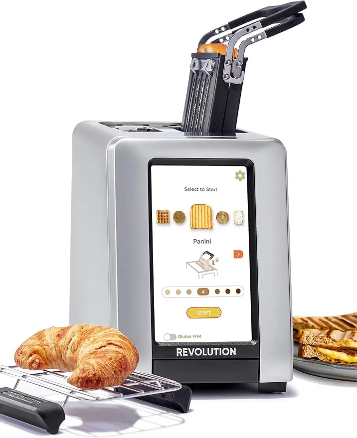 

Revolution R270 High-Speed Touchscreen Toaster,2-Slice Smart Toaster with Patented InstaGLO Technology,Warming Rack&Panini Press