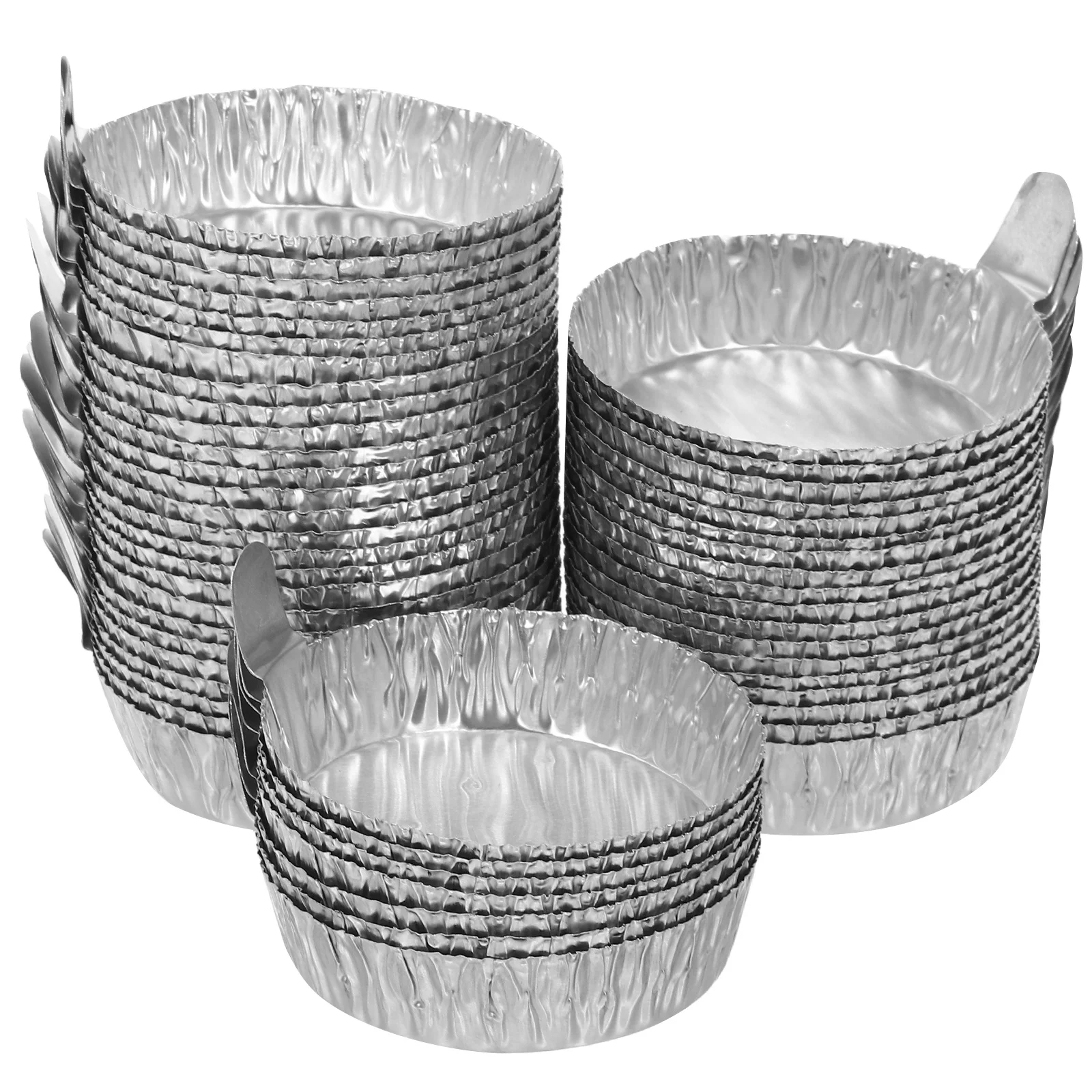 

50pcs Aluminum Foil Weighing Dishes Lightweight High Temperature Resistant Laboratory Equipment Sample Trays Powder Liquid