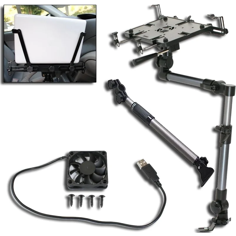 

MS-526B Heavy Duty Laptop Mount Holder for Cars, Trucks, SUVs, and other Applications with Complete Accessory Package