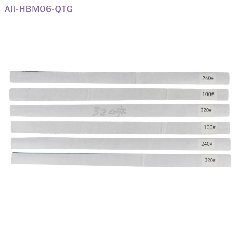 [New] 6PCS Guitar Neck Fret Beam Leveling Bar/Polishing Sandpaper Sanding Bar Luthier Tools 100 Mesh 240 Mesh 320 Mesh Sandpaper