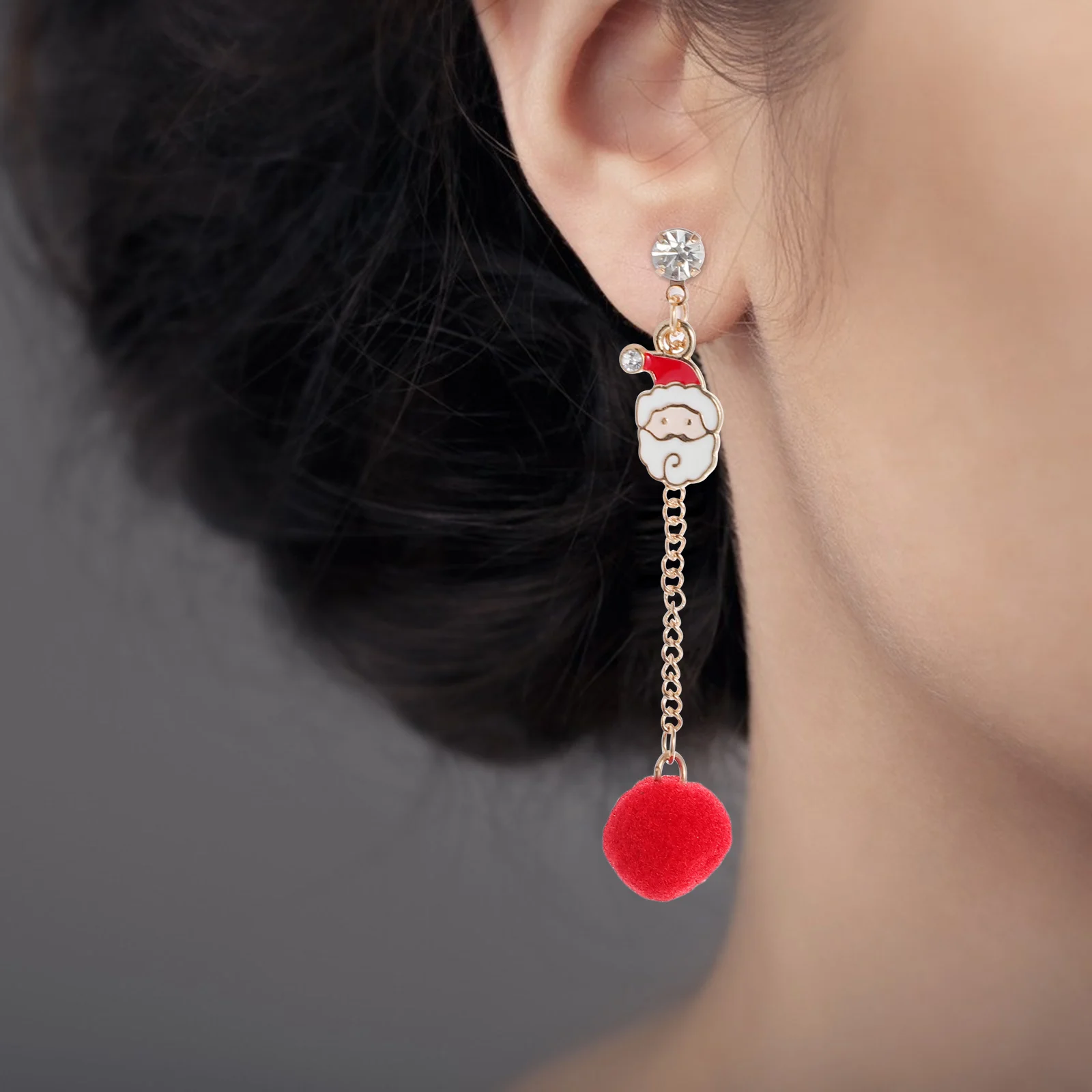 2Pairs شجرة عيد الميلاد أقراط عيد الميلاد شرابة استرخى الأذن مجوهرات للفتيات هدايا شرابة القرط انخفاض القرط شجرة عيد الميلاد الأذن استرخى