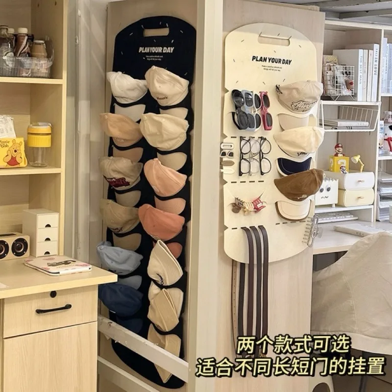 AILIHU Over The Door Baseball Cap Organizer Hanging Hat Storage Rack Multi Pocket Closet Door Holder Home Storage Bag view 2