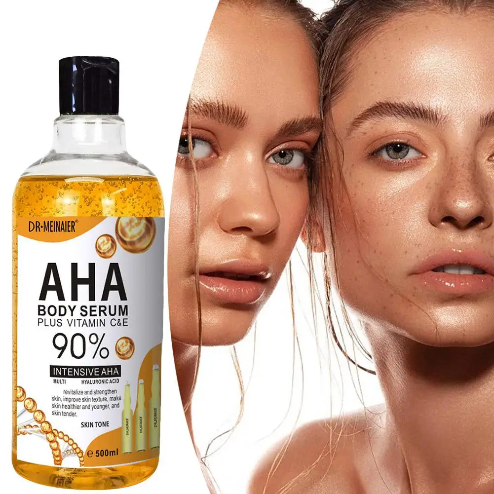 Nicotinamida Vitamina C AHA Soro de ácido hialurônico, Clareamento facial, Corrector de manchas corporais, Borracha hidratante, Clareamento F0P2, 500ml