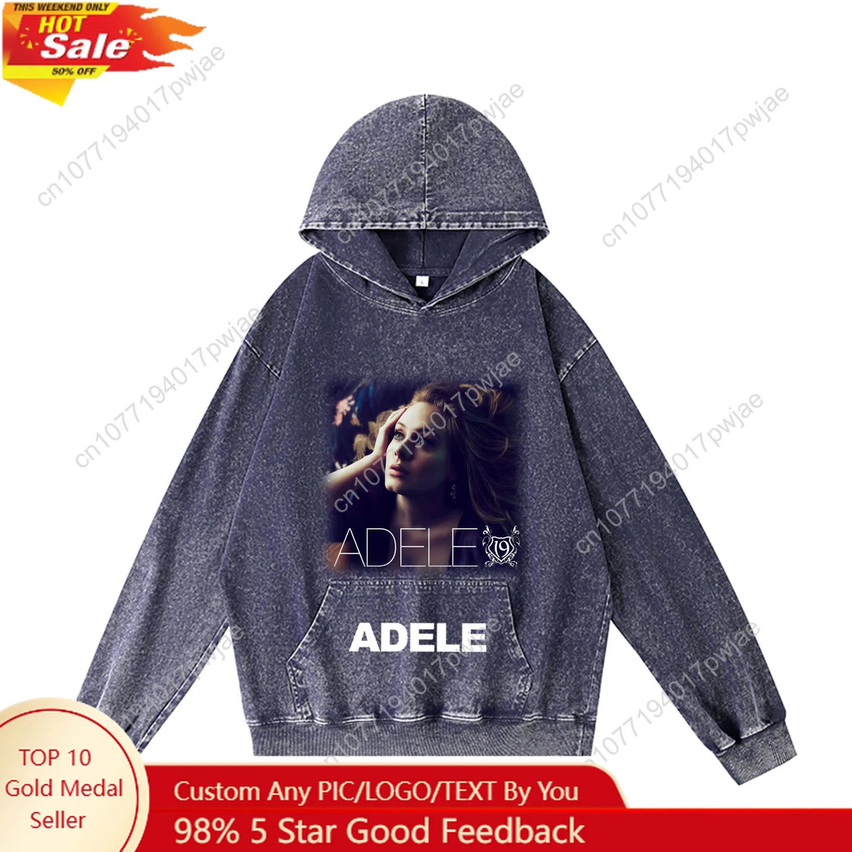 

Adele Laurie Blue Adkins Singer Hoodie Hooded Sweatshirt Men Woman Pullover Sweatshirt With Pocket Oversized Customized Top