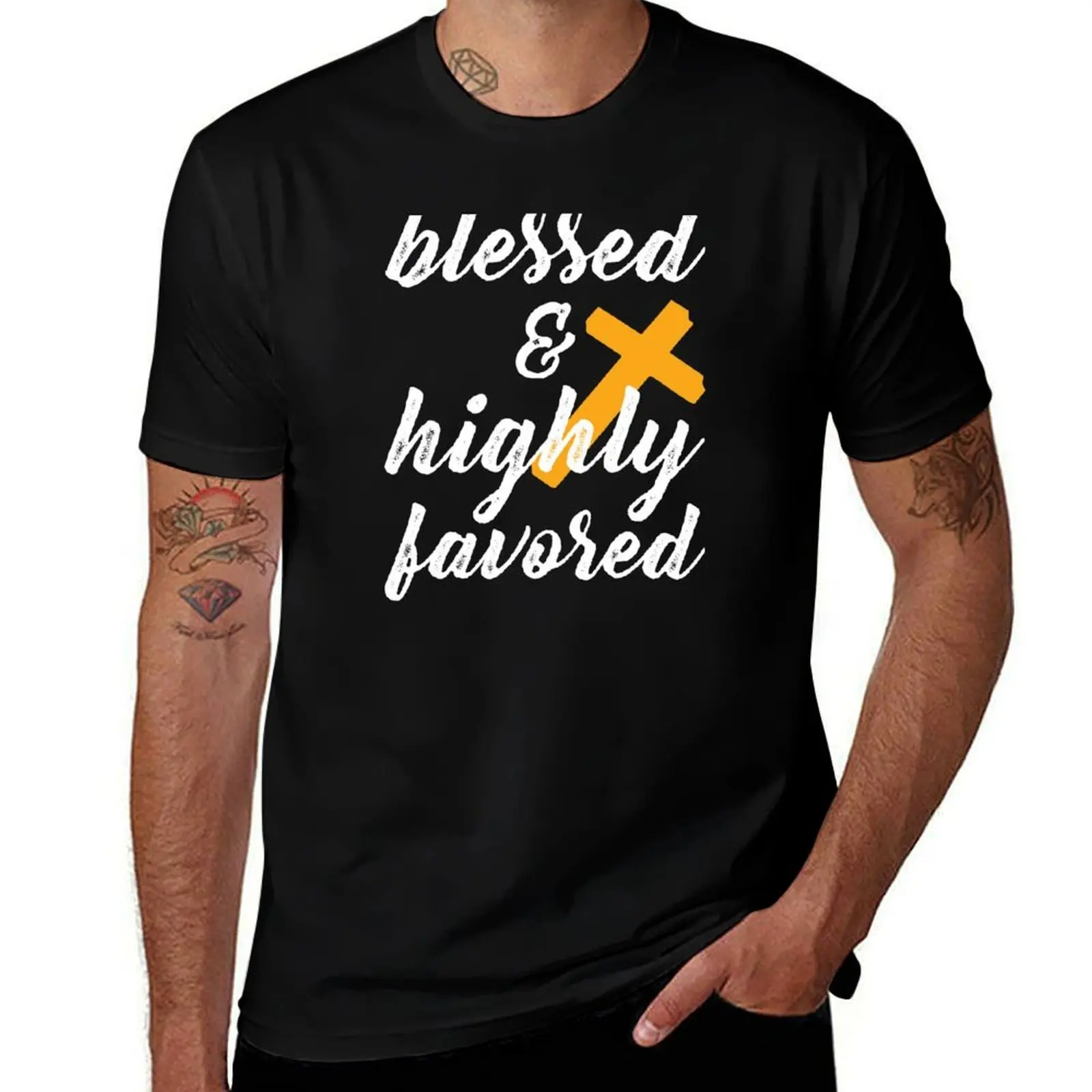 Blessed and Highly Favored T-Shirt Sporty Breathable Short Sleeve T-Shirt