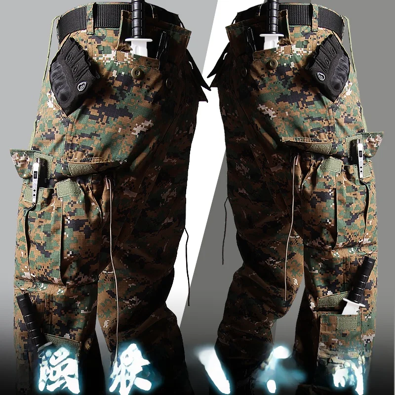 

American Sle Camouflage Work Pants Loose Fit Qui Dry Military Training Special Forces Men's Summer Faion Urban Casual T...