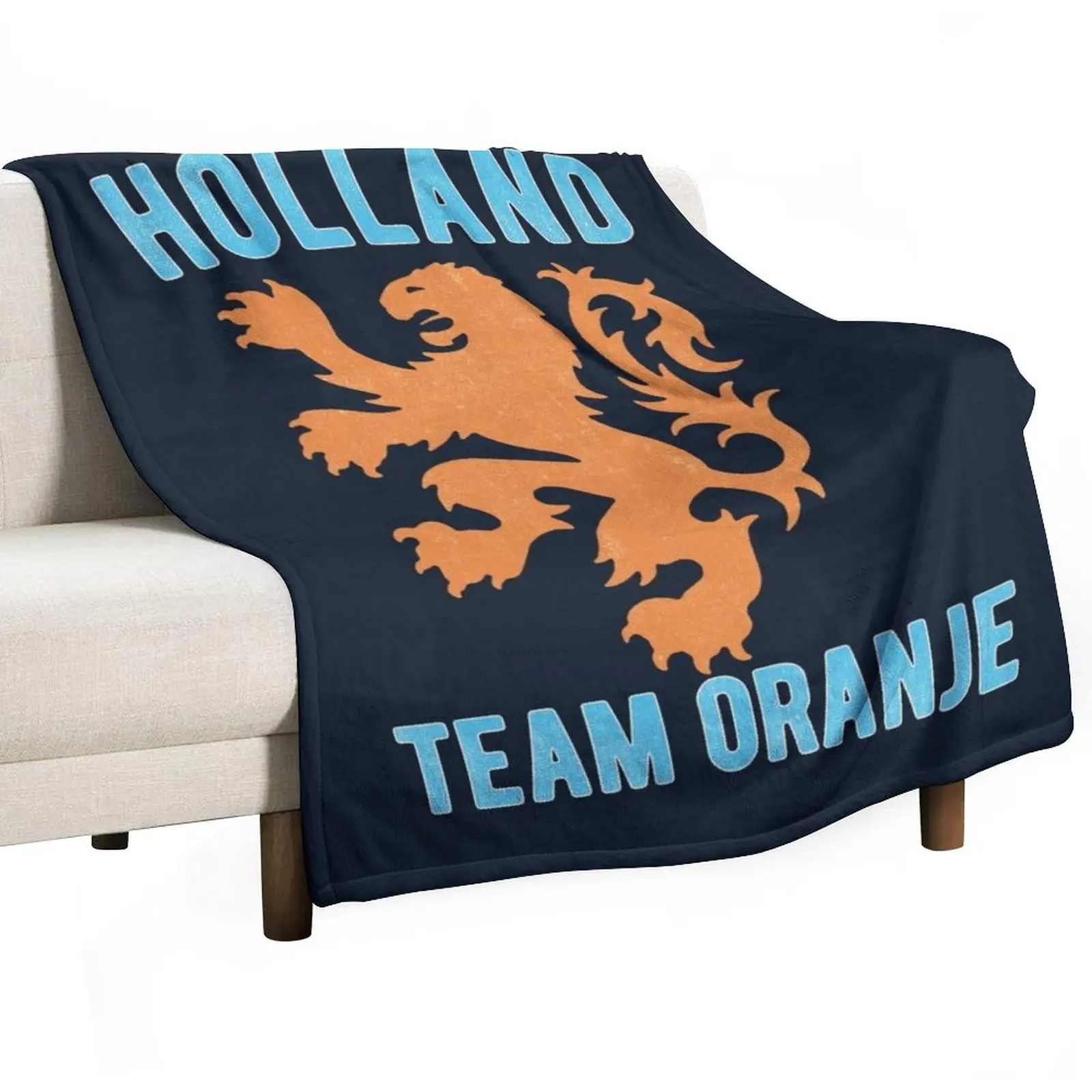 

WoSo Team Oranje Holland Football Crest (Orange Dutch) Throw Blanket Hair For Baby Soft Plush Plaid Blankets