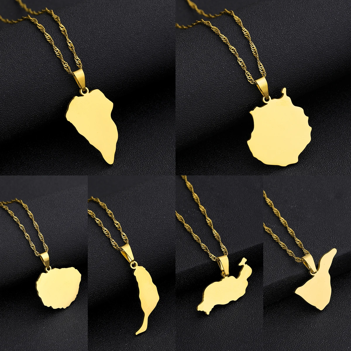 SONYA Spain Canary Islands Tenerife/Gran Canaria/Fuerteventura/La Palma/Lanzarote Pendant Necklaces Women Girl Jewelry #20220710