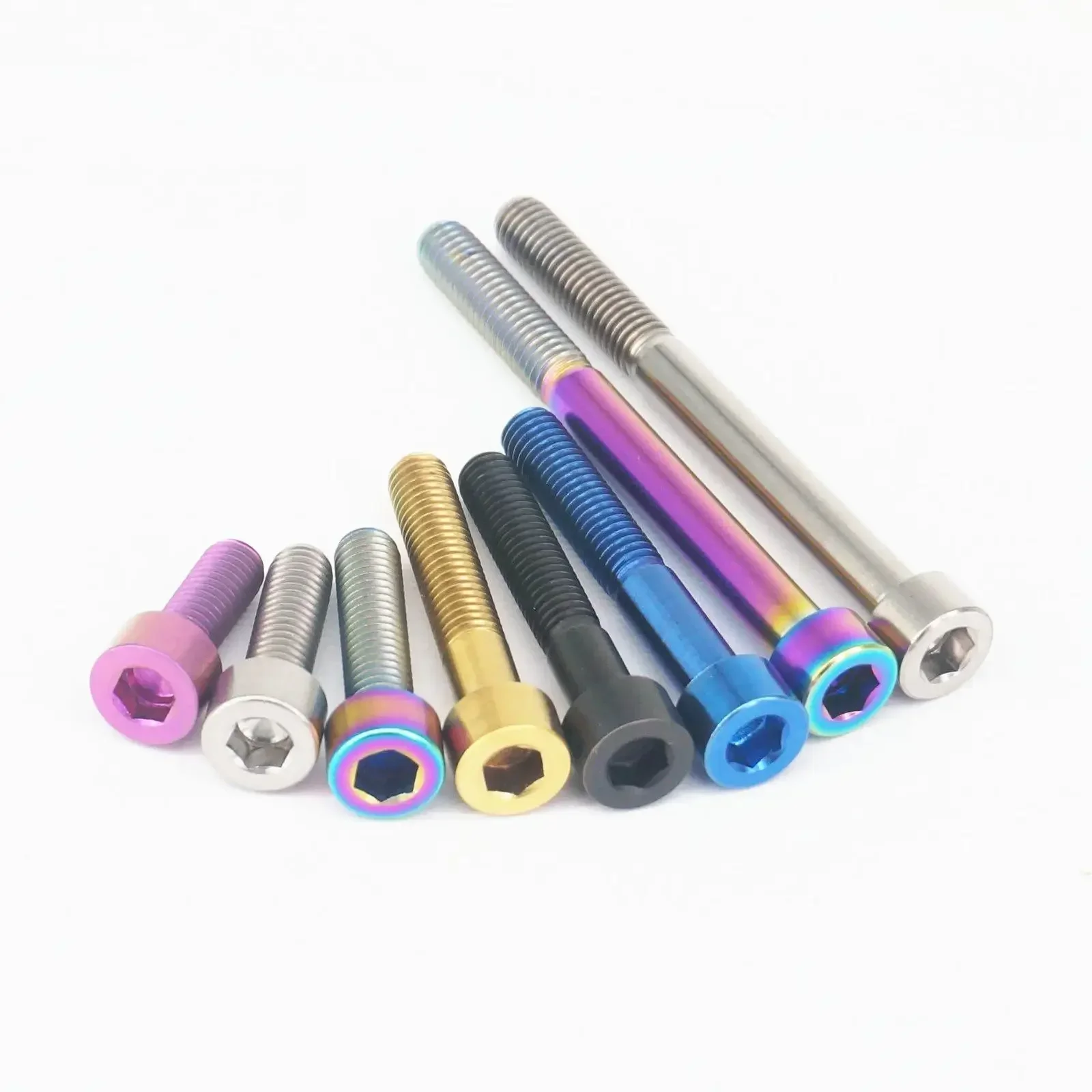LOT 2 M6x1 Thread Length 10/16/18/20/25/30/35/40/45/50/60/80mm GR5 Titanium Bike Allen Screw Column Head Bolts
