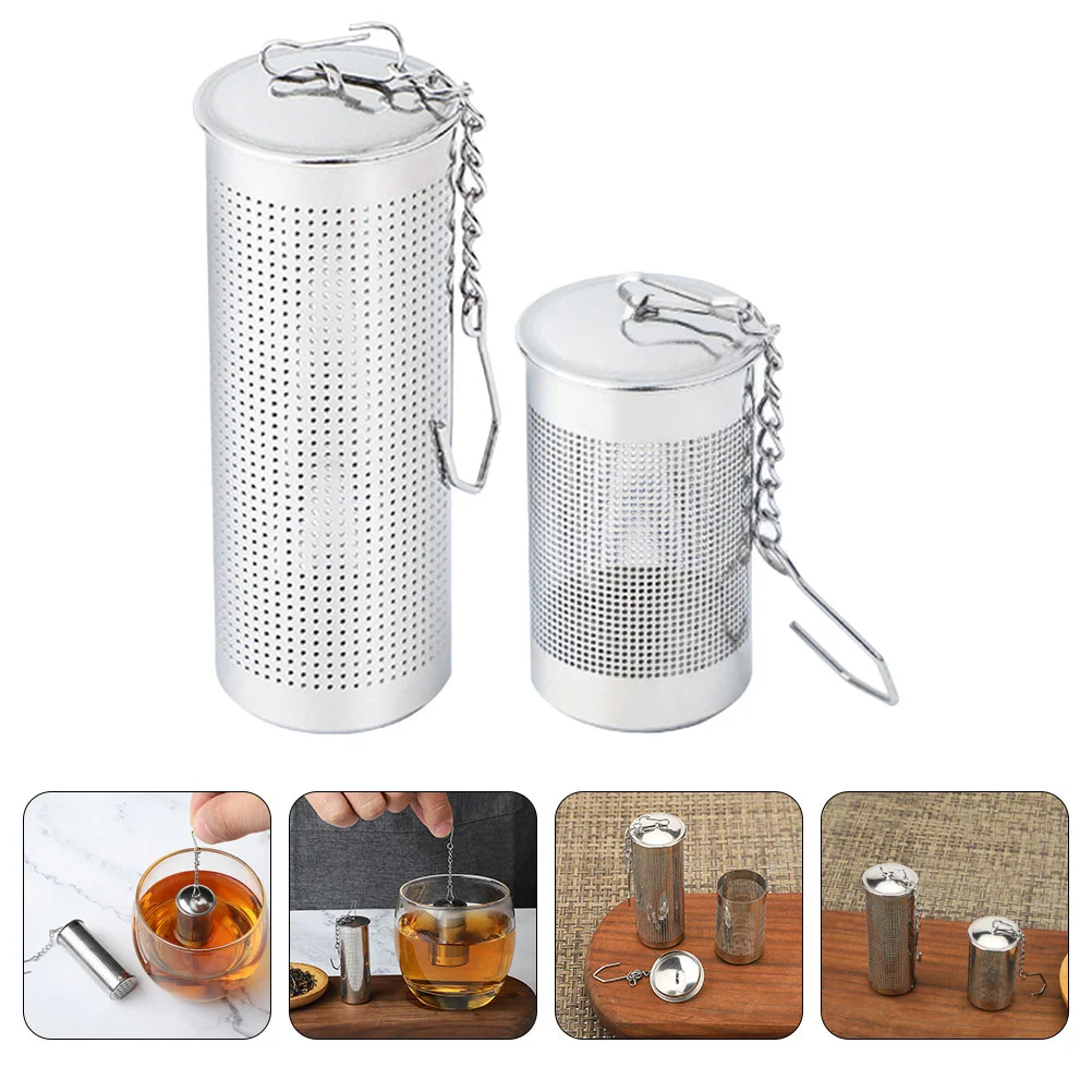 2 Pcs Stainless Steel Tea Strainer Brewing Tool Infusers for Loose Holder Filter Easy Diffuser Basket