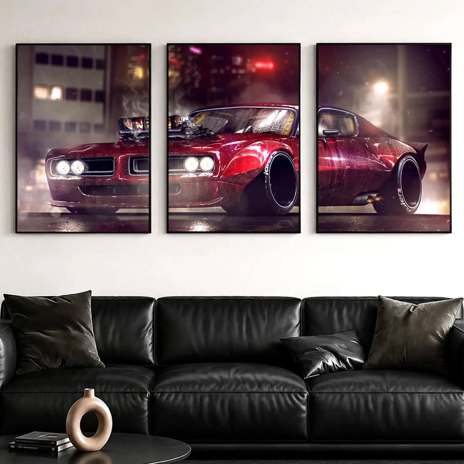 C-Charger Muscle Art Painting Calligraphy Canvas Poster Set Wall Art Prints for Bedroom Living Room Home Decor Art Gift