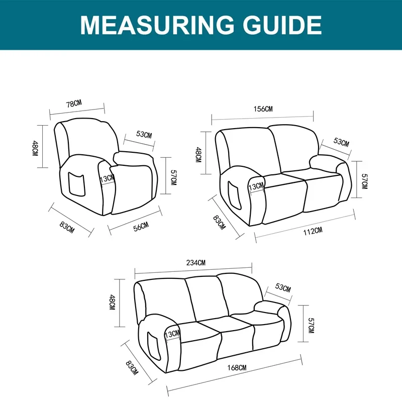 1/2/3 seat Recliner Cover stretch Couch Cover for Recliner  Sofa chair Cover for Kids, Pets, Dog and Cat