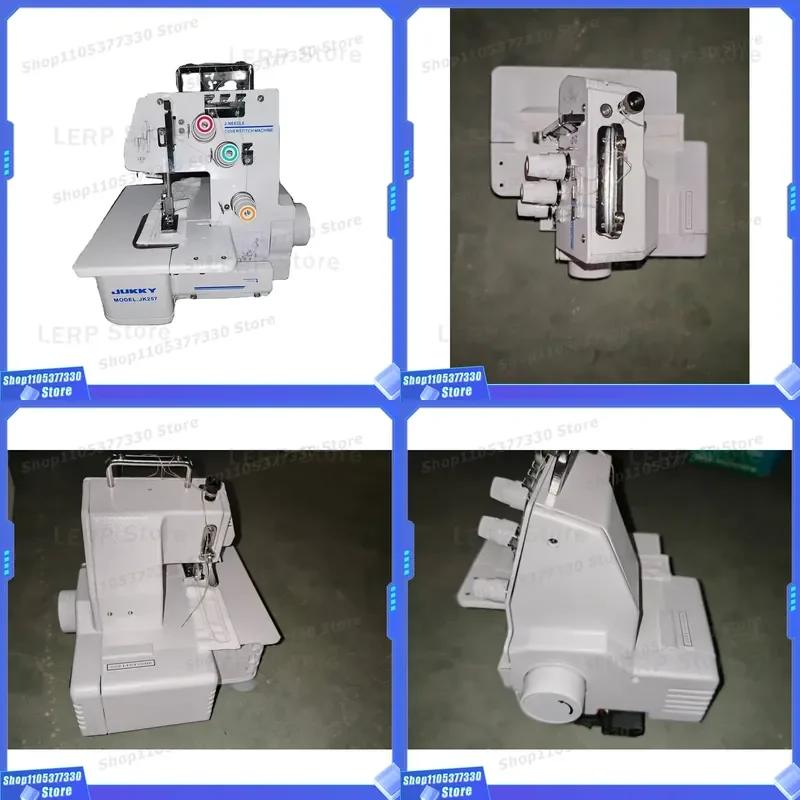 JK 257 Mini Household Three Thread Overlock Sewing Machine ABS Material Built in Motor Manual Cloth Feeding Garment Sewing