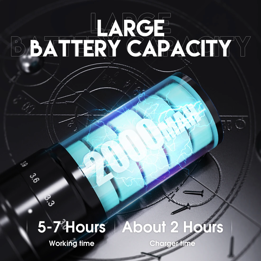 Mast Fold2 PRO طقم الوشم اللاسلكي 2.4/2.7/3.0/3.3/3.6/3.9/4.2 مللي متر السكتات الدماغية Coreless Motor 2000mAh * 2 بطارية Mast Pro Cartridges #3