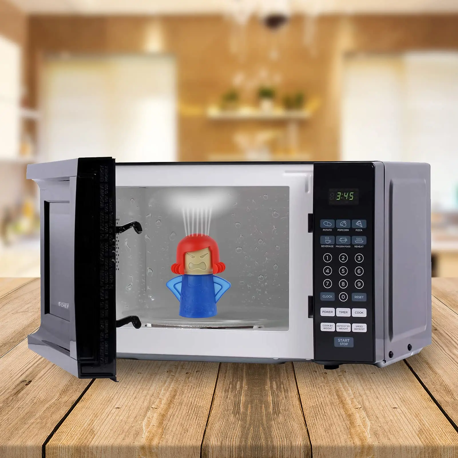 1 pc Angry Mama Microwave Steam Cleaner Easy Clean in Minutes Add Vinegar and Water For Home or Office image 4