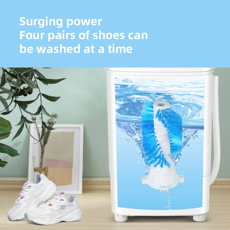 Household Small Shoe Dryer Slippers Washing Machine Strong Brush Sneakers Washer Intelligent Small Shoefresh Device 5-8 Double