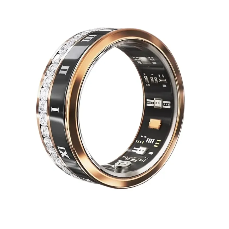 Smart Ring Health Tracker Sleep Monitor Heart Rate Blood Oxygen Fitness Activity Watch for Men Women Couples 18K Rose Gold