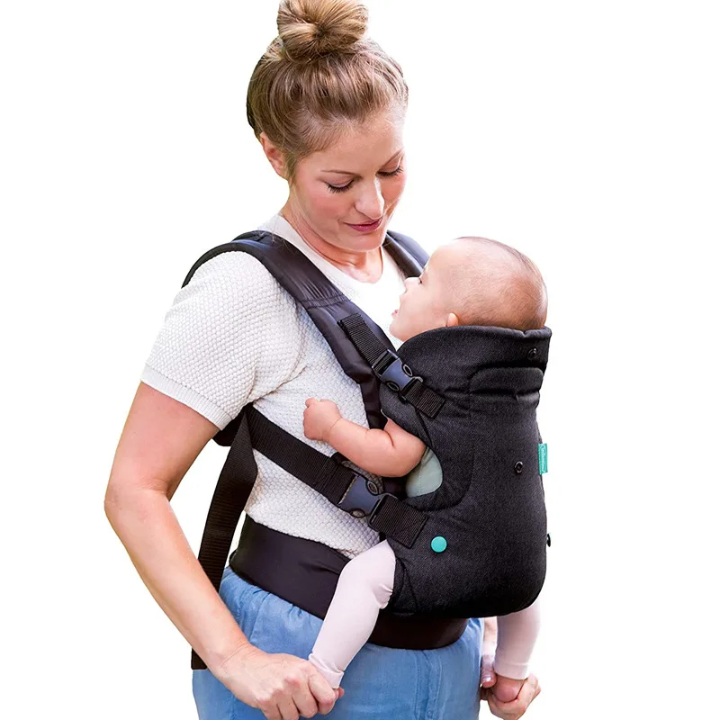 Four-in-one Baby Shoulder Strap with Baby Shoulders Infant Baby Carrier All Positions Sling Wrap Cool Air Mesh Cotton Backpack